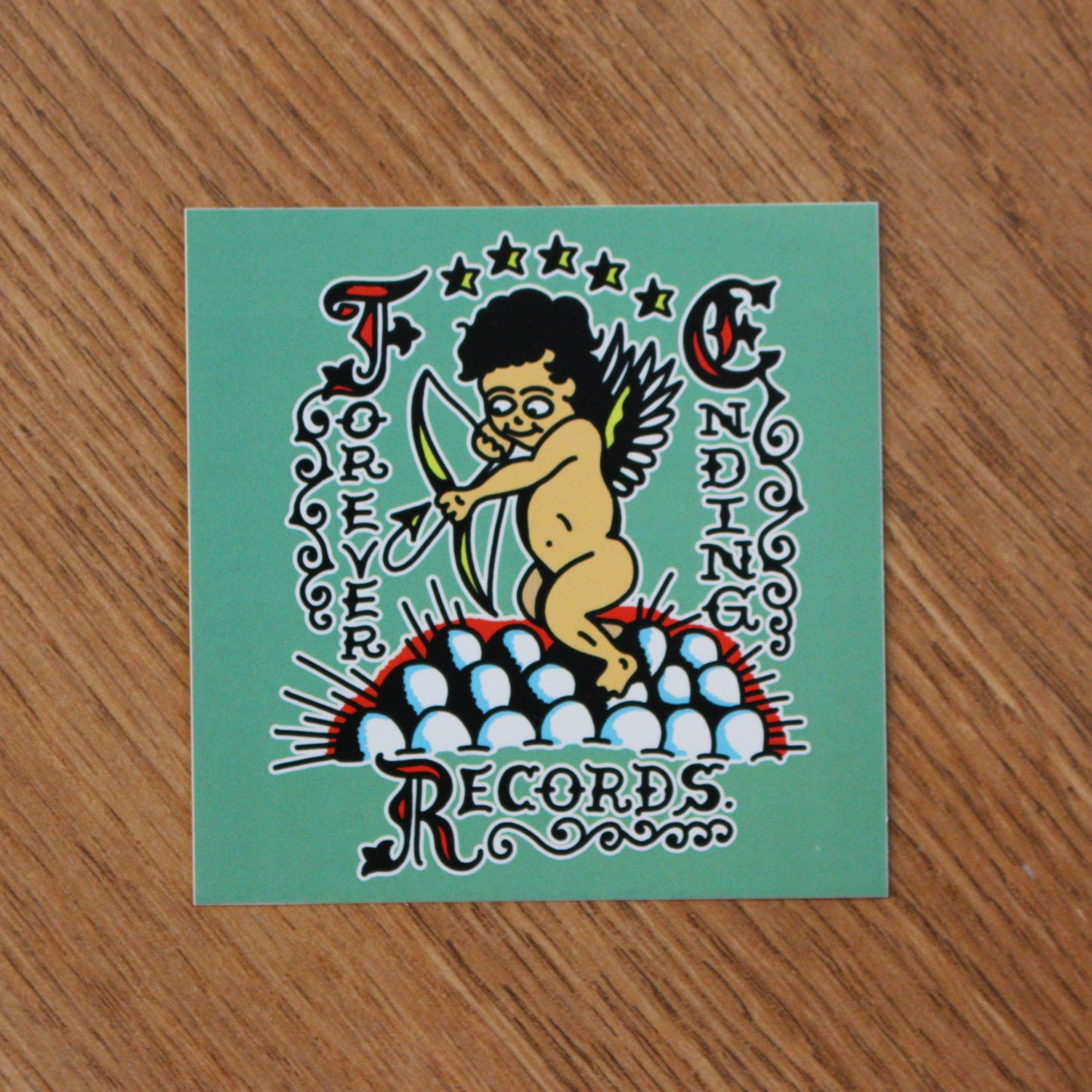Forever Ending Records Mint Green Stickers (3-Pack)