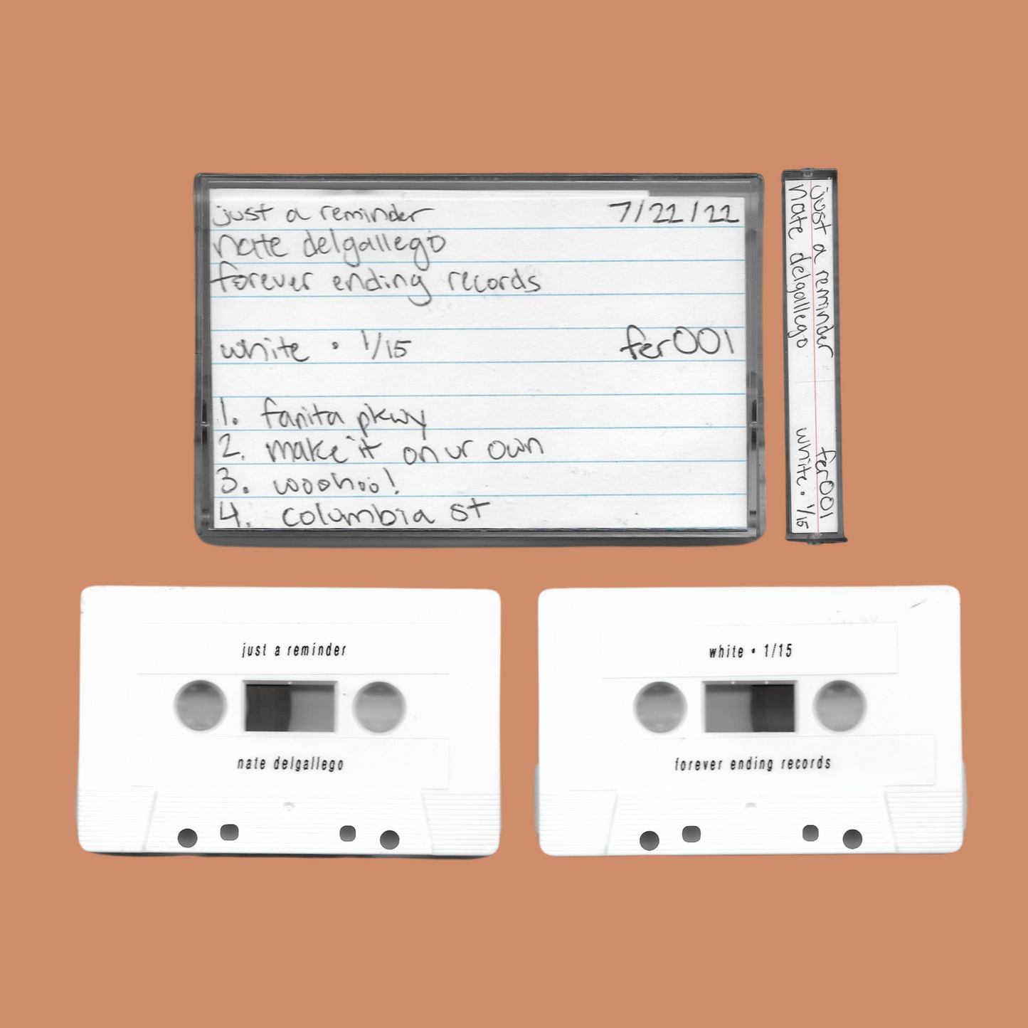 Nate Delgallego "just a reminder" Cassette Tape